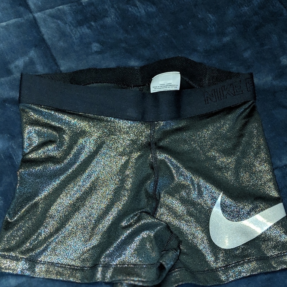 Shimmer Nike workout shorts